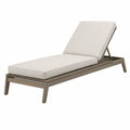 Chaise longue de jardin 200 x 70 cm aluminium taupe réglable style contemporain